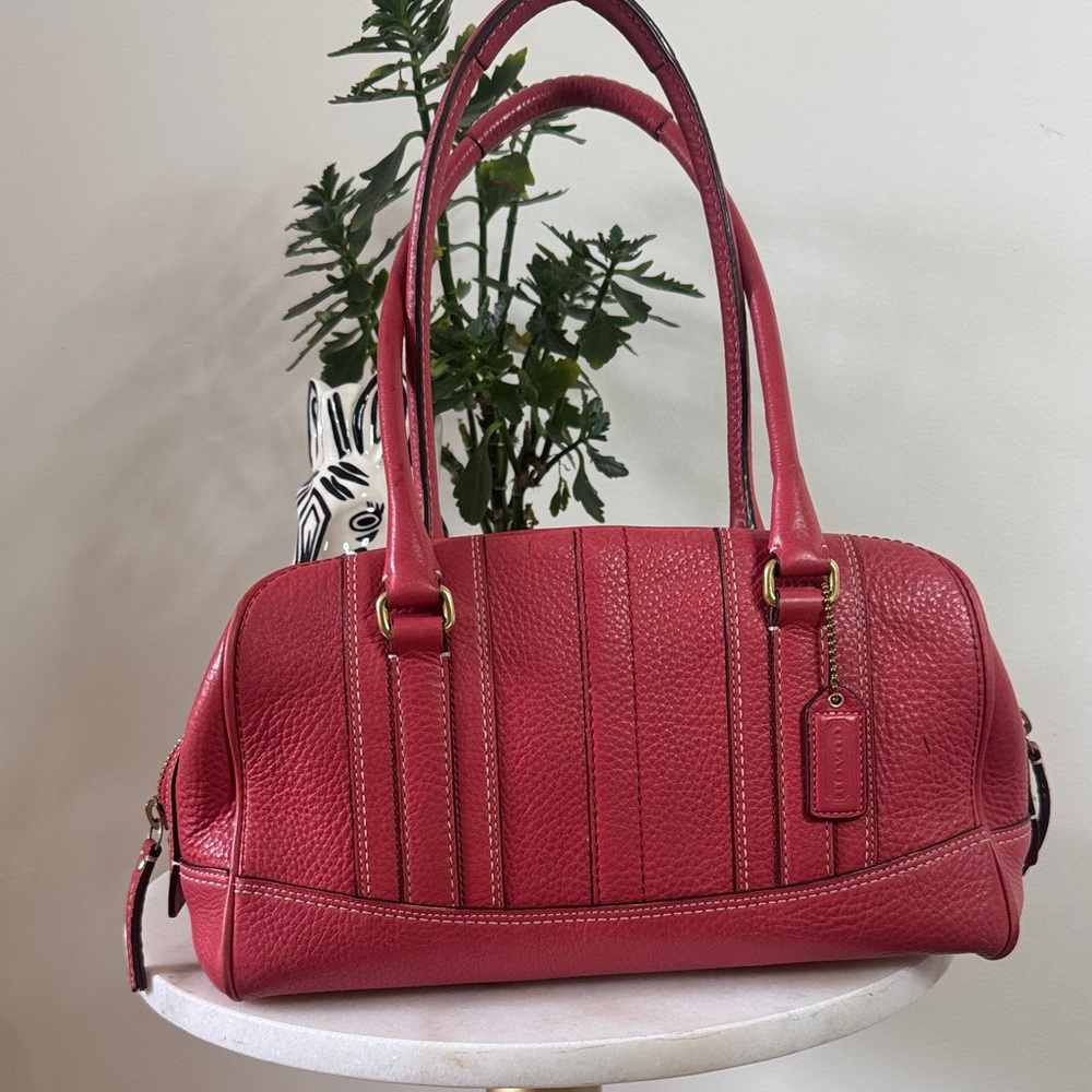 Coach Red Leather Satchel